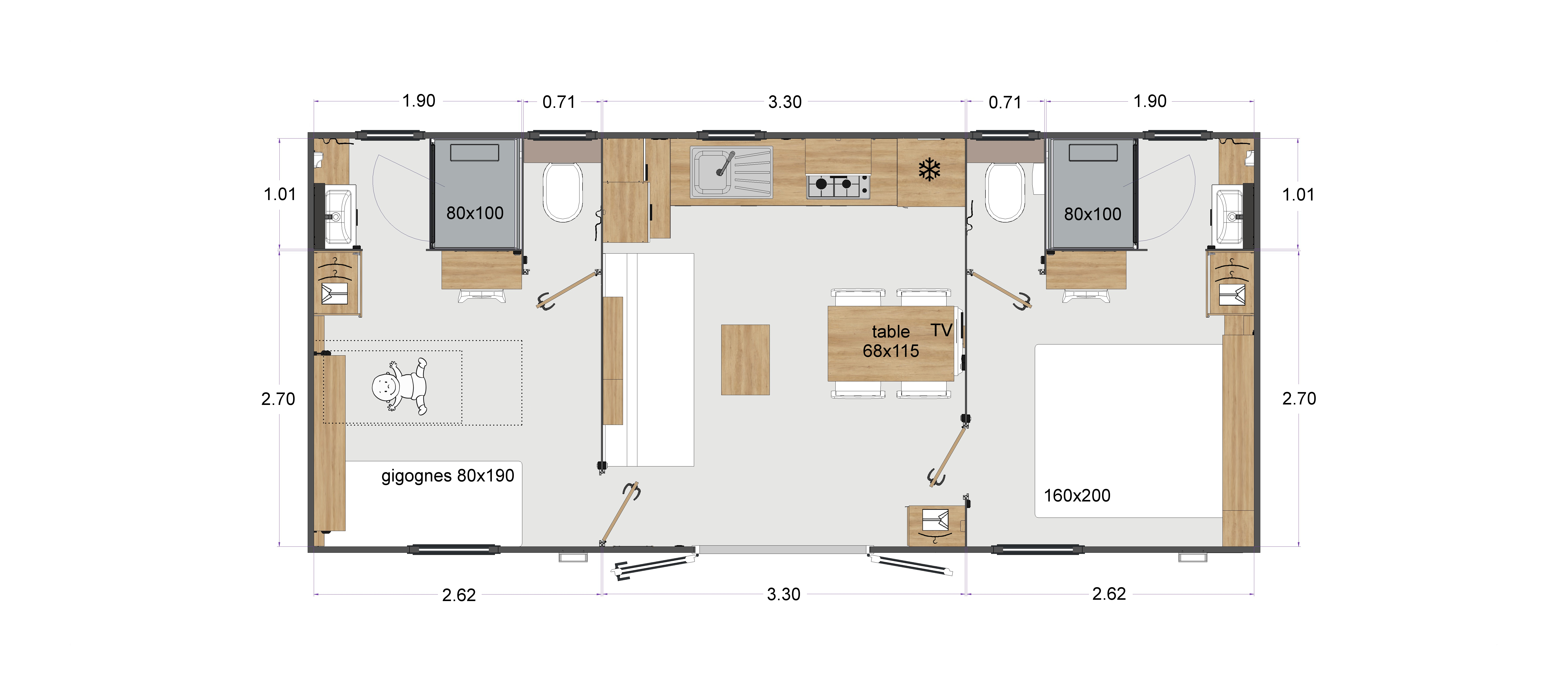 mobil-home Rapidhome - VP 92 - IMPLANTATION